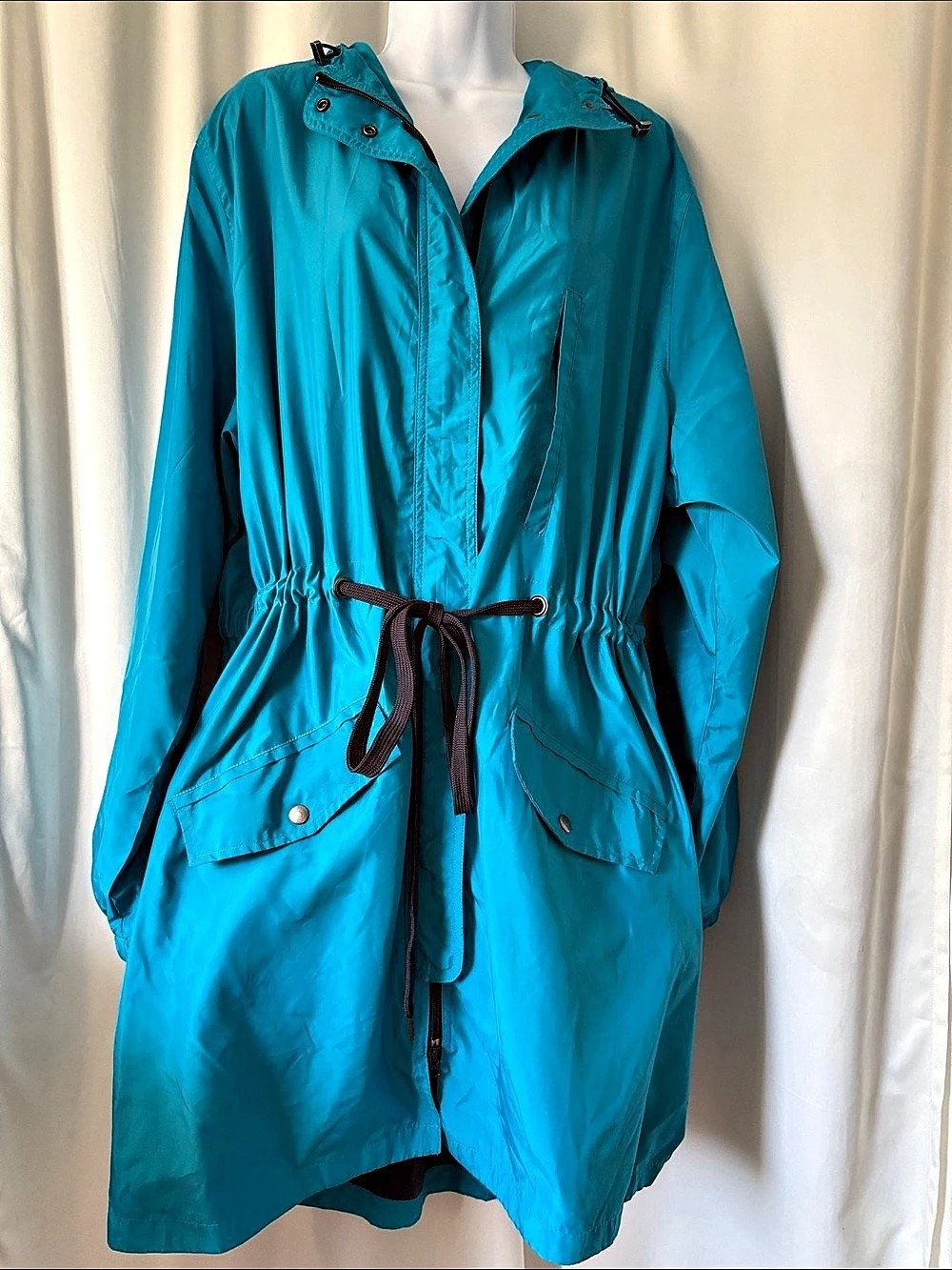 George Women's Hooded Long Raincoat